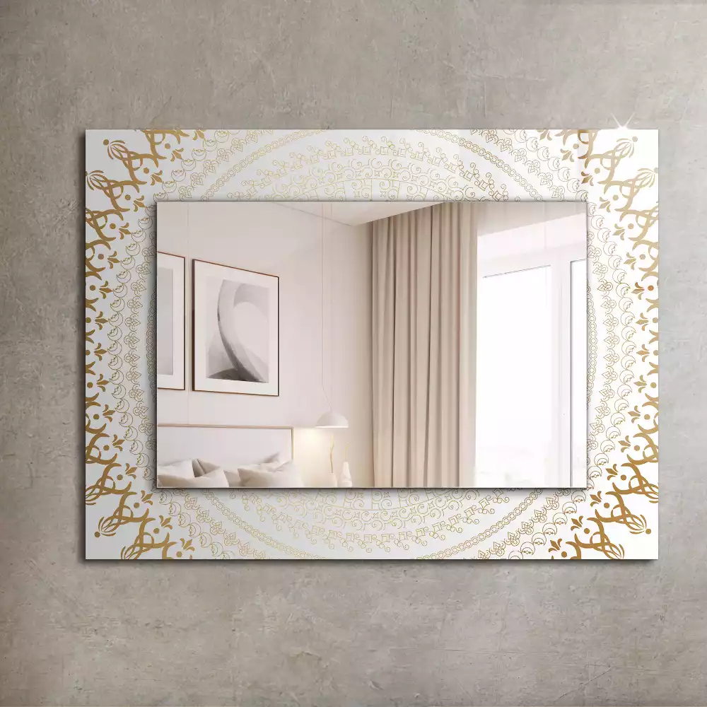 Miroir rectangulaire décoratif motif mandala
