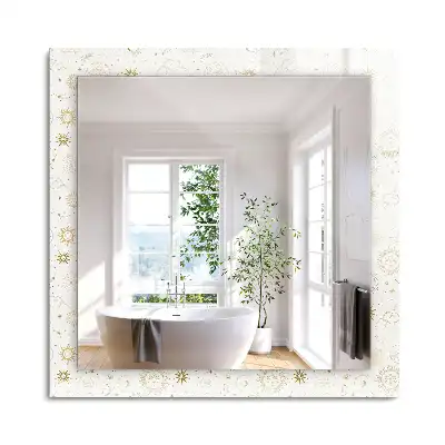 Miroir rectangulaire décoratif imprimé soleil lune et étoiles