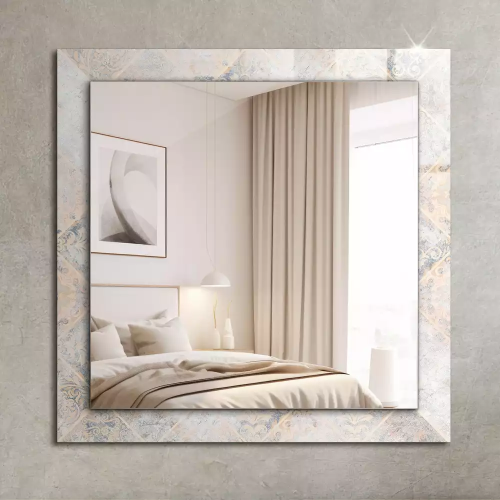 Miroir rectangulaire décoratif carreaux à motifs