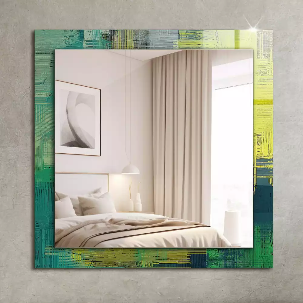 Miroir rectangulaire imprimé harmonie abstraite des couleurs