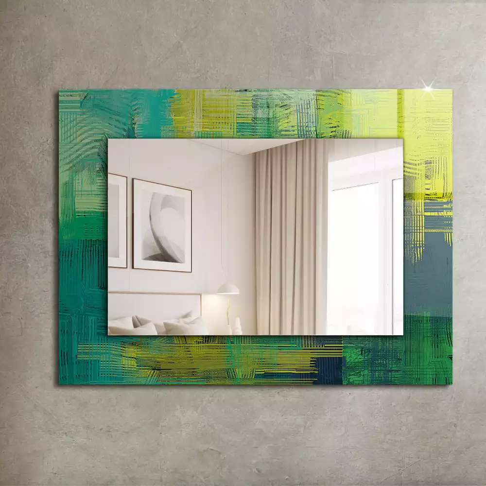 Miroir rectangulaire imprimé harmonie abstraite des couleurs