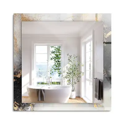 Miroir rectangulaire imprimé art abstrait moderne
