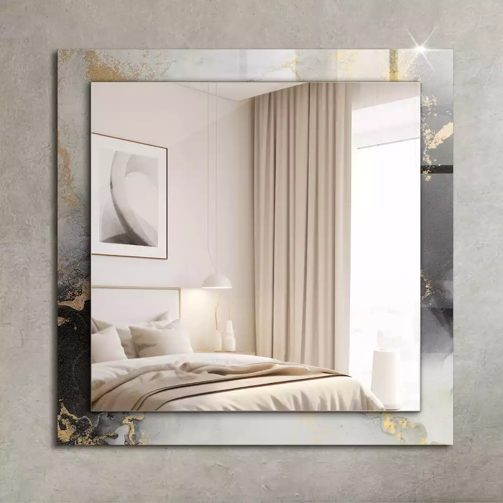 Miroir rectangulaire imprimé art abstrait moderne