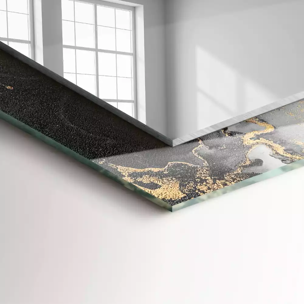 Miroir rectangulaire imprimé art abstrait moderne