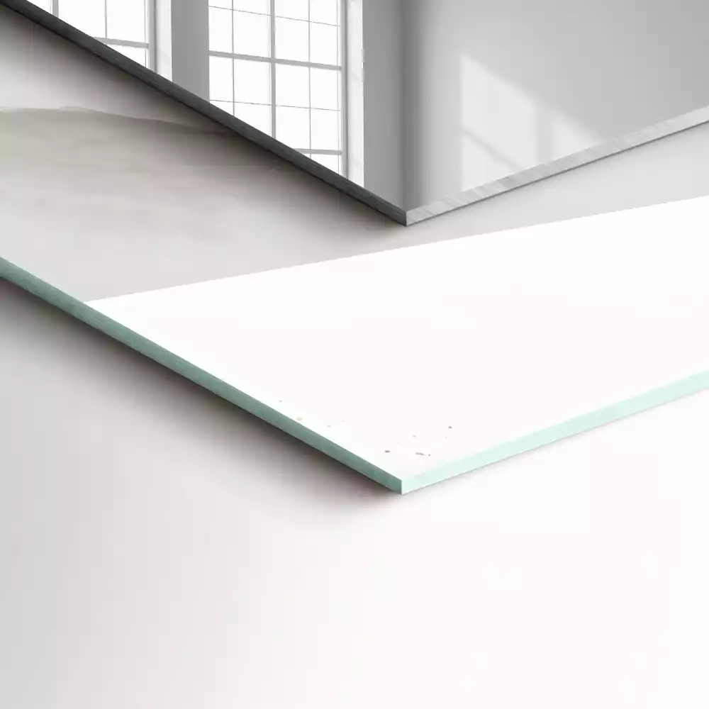 Miroir rectangulaire avec cadre imprimé marbre gris