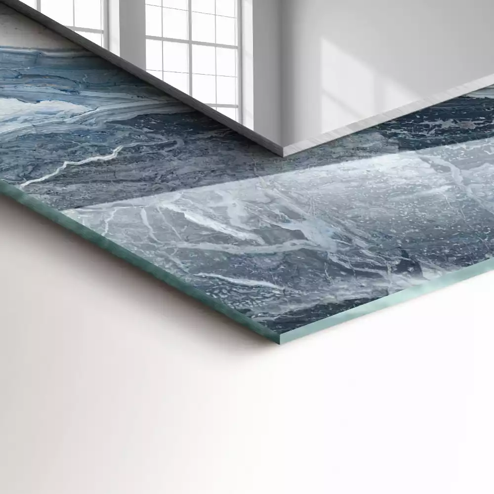 Miroir rectangulaire décoratif marbre multicolore
