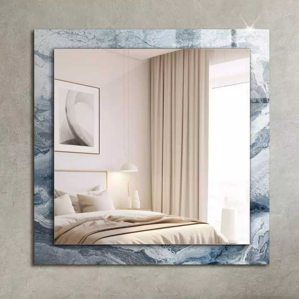 Miroir rectangulaire décoratif marbre multicolore