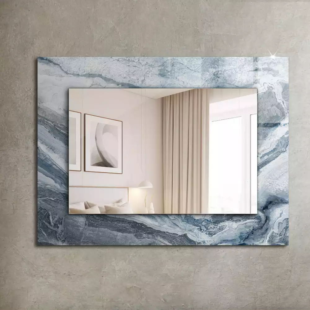 Miroir rectangulaire décoratif marbre multicolore