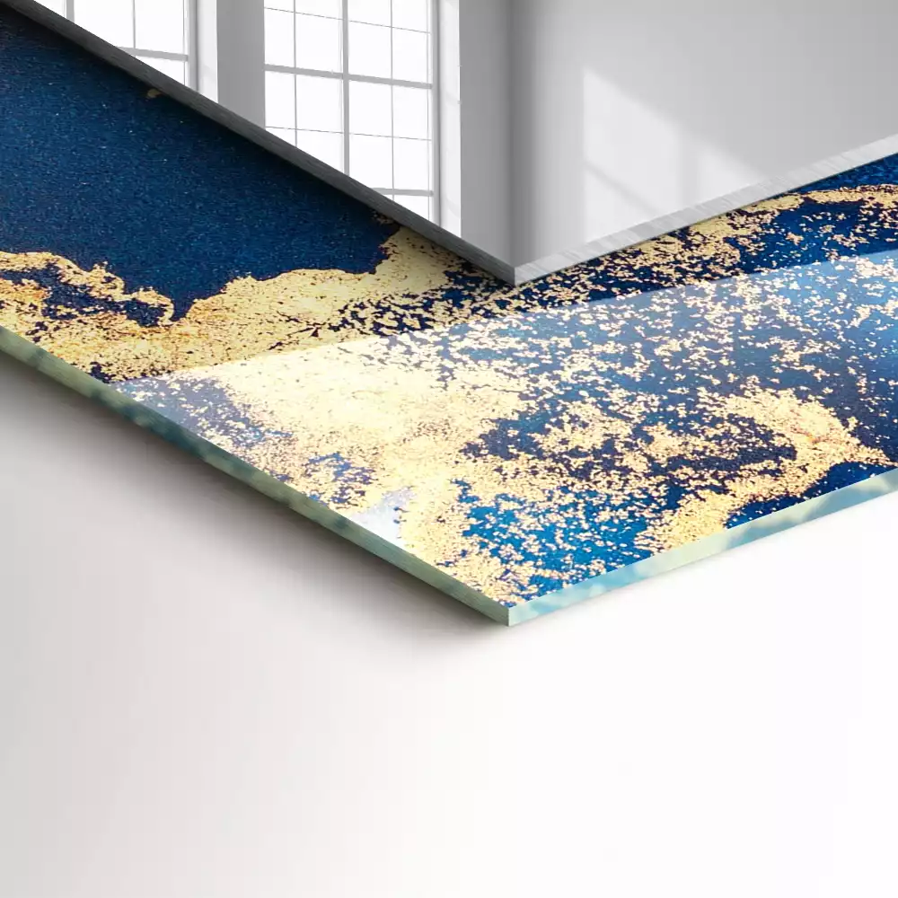 Miroir rectangulaire imprimé beaux-arts abstraits