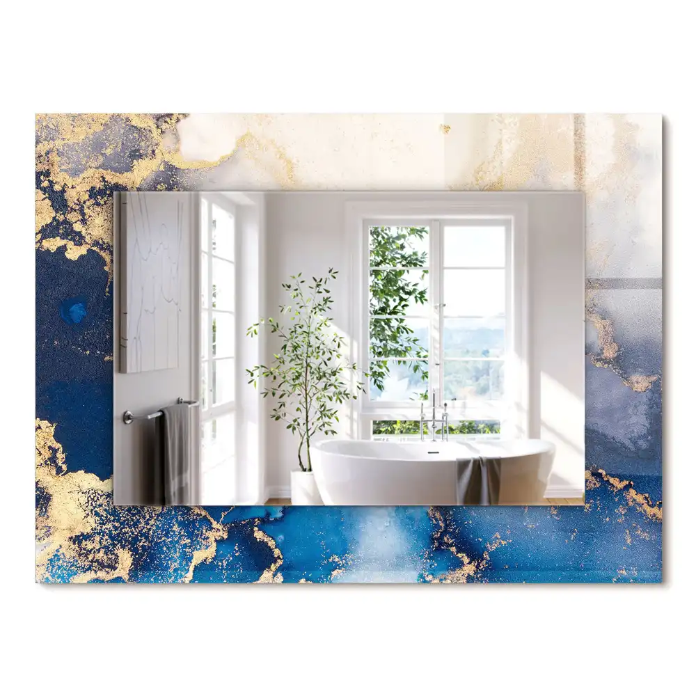 Miroir rectangulaire imprimé beaux-arts abstraits