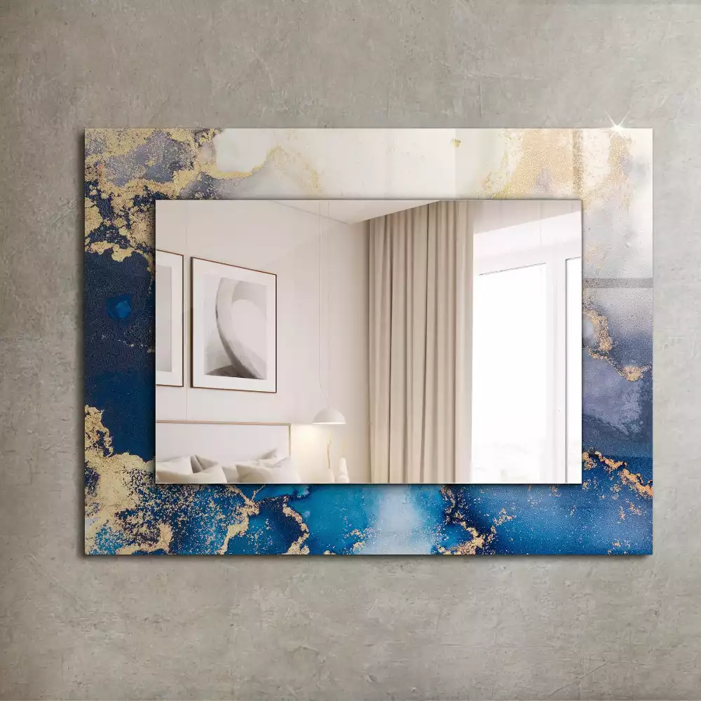 Miroir rectangulaire imprimé beaux-arts abstraits