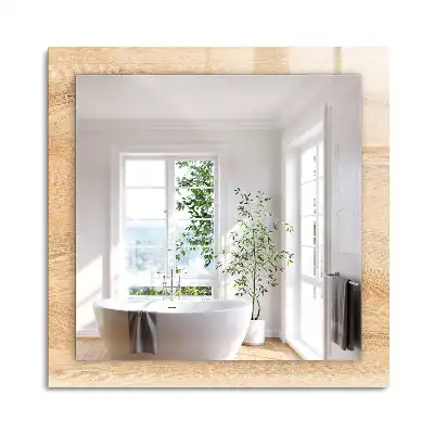 Miroir rectangulaire imprimé structure de planche en bois