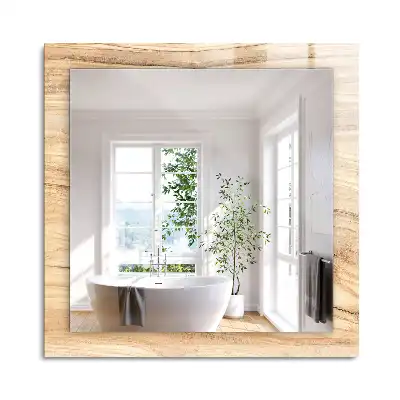 Miroir rectangulaire imprimé structure des cernes du bois