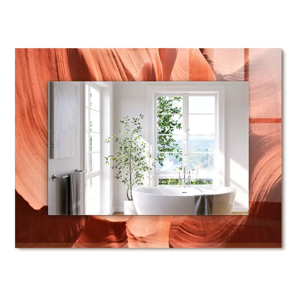 Miroir rectangulaire décoratif roches du canyon du désert