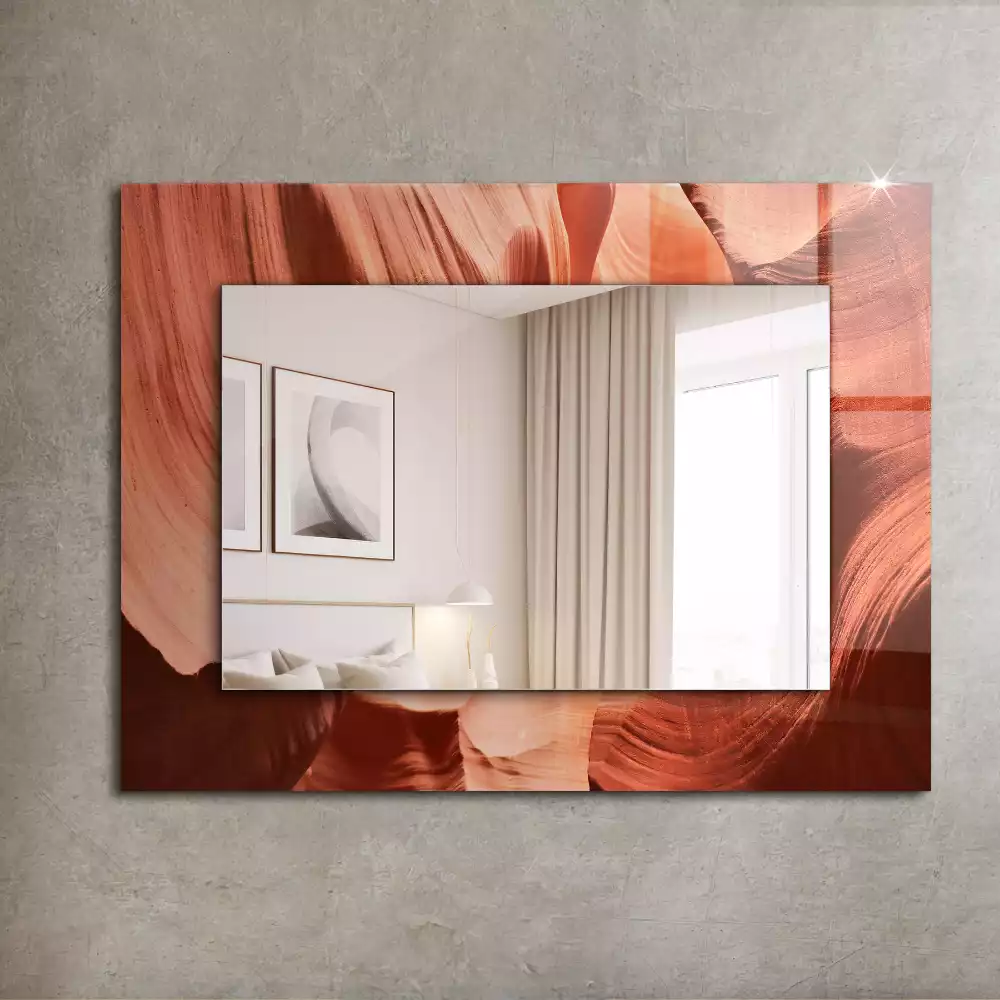 Miroir rectangulaire décoratif roches du canyon du désert