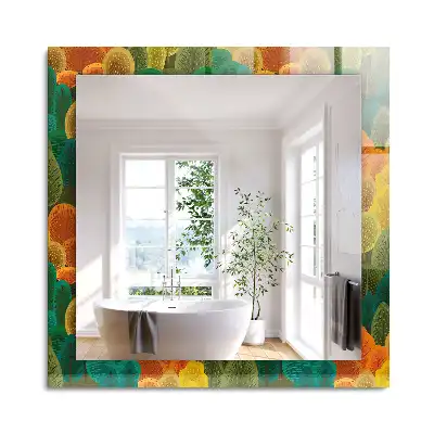 Miroir rectangulaire imprimé arbres d'automne
