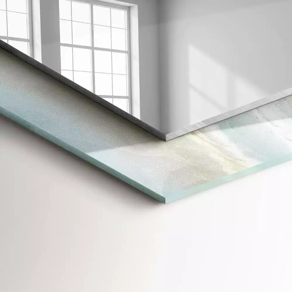 Miroir rectangulaire décoratif marbre onyx bleu clair