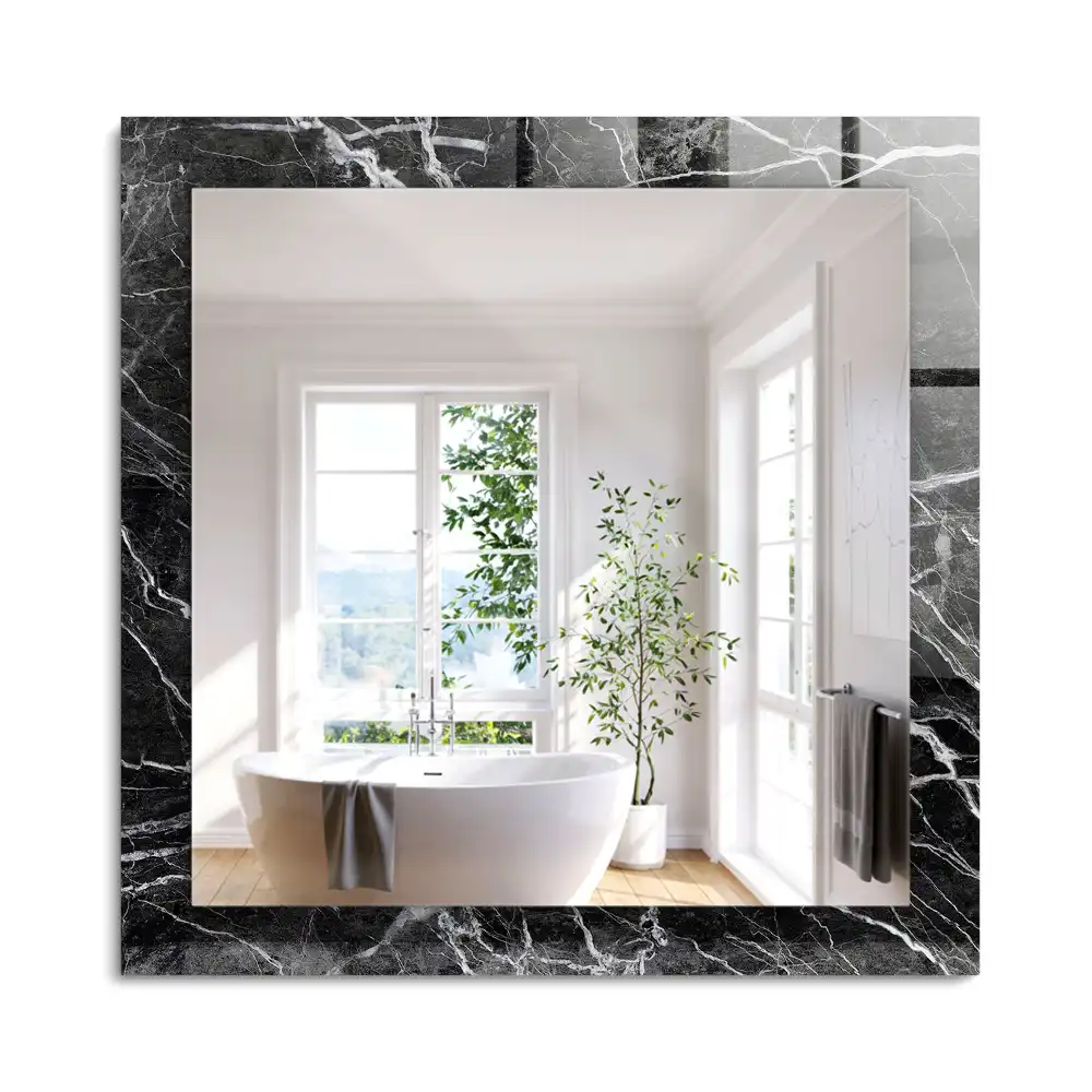 Miroir rectangulaire décoratif marbre noir