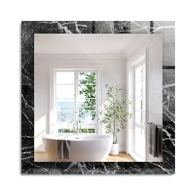 Miroir rectangulaire décoratif marbre noir