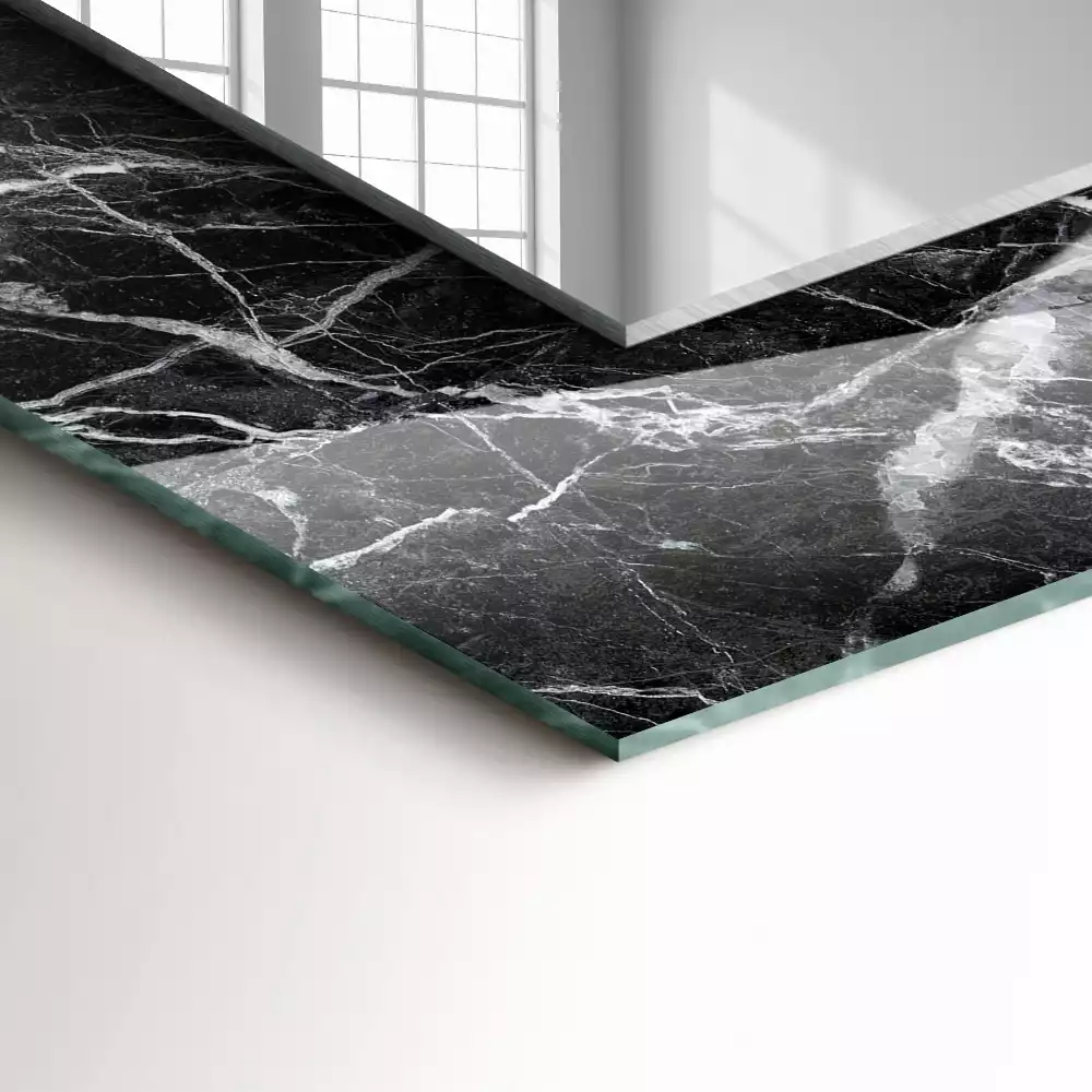Miroir rectangulaire décoratif marbre noir