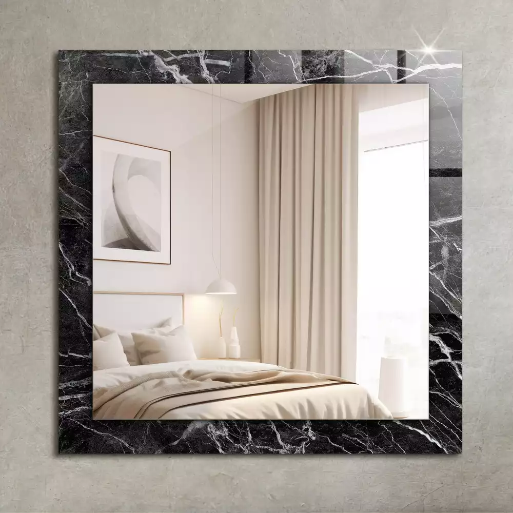 Miroir rectangulaire décoratif marbre noir