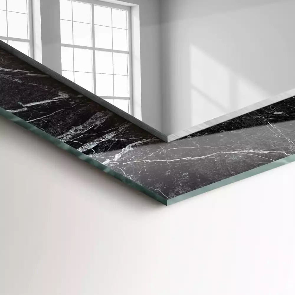 Miroir rectangulaire décoratif marbre noir