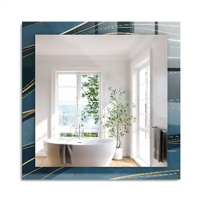 Miroir rectangulaire décoratif lignes abstraites