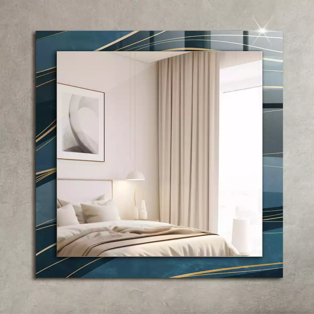 Miroir rectangulaire décoratif lignes abstraites