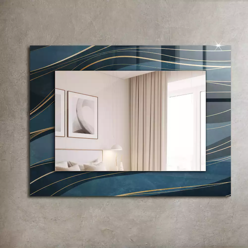 Miroir rectangulaire décoratif lignes abstraites