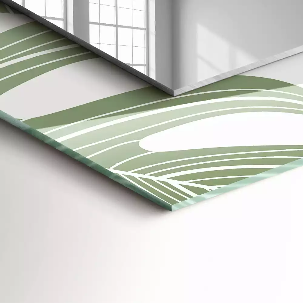 Miroir rectangulaire imprimé feuilles de monstera