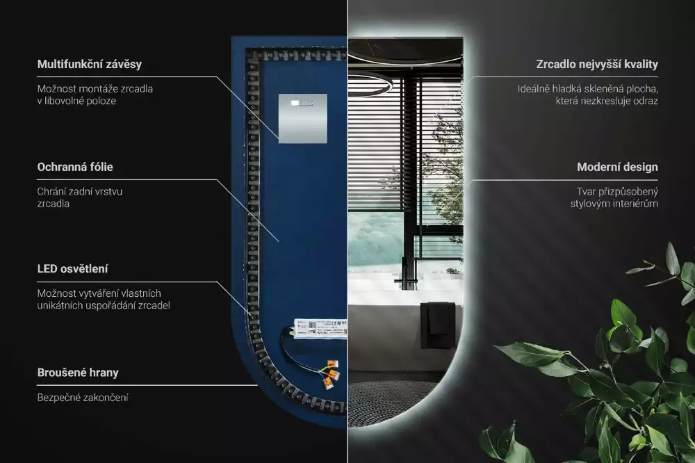 Miroir arche lumineux
