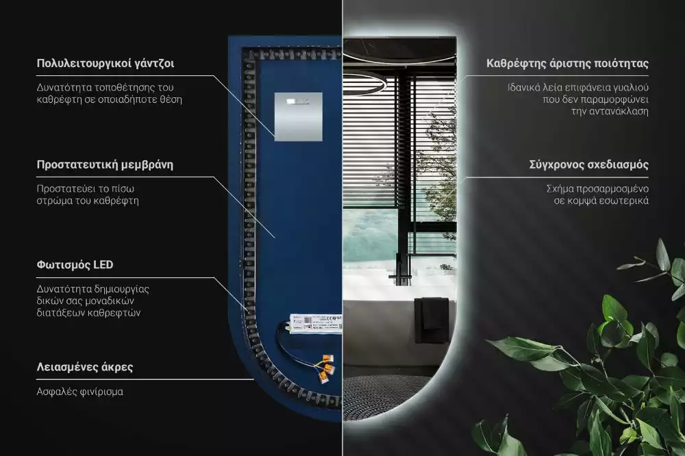 Miroir arche lumineux