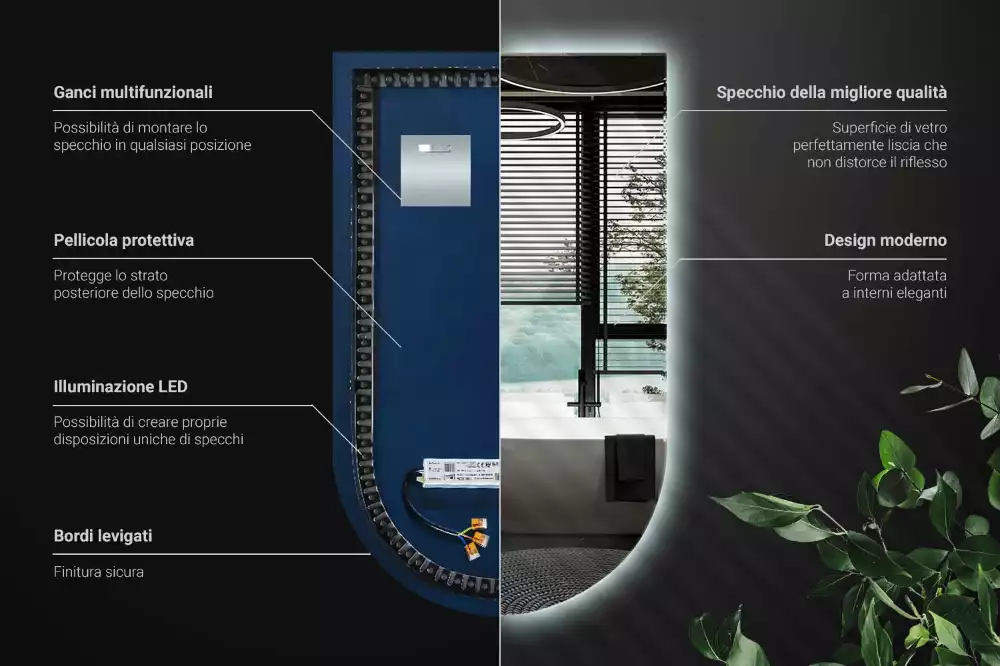 Miroir arche lumineux