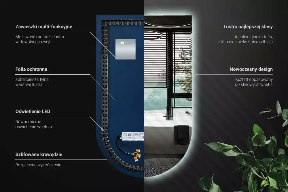 Miroir arche lumineux