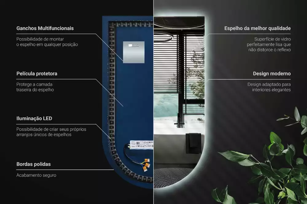 Miroir arche lumineux
