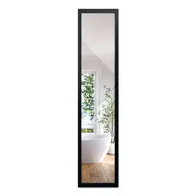 Grand miroir sur pied avec cadre noir élégant