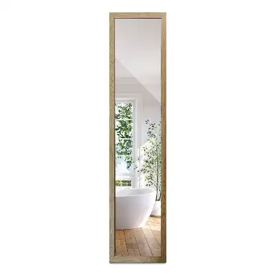 Miroir sur pied pour chambre avec cadre en chêne moderne