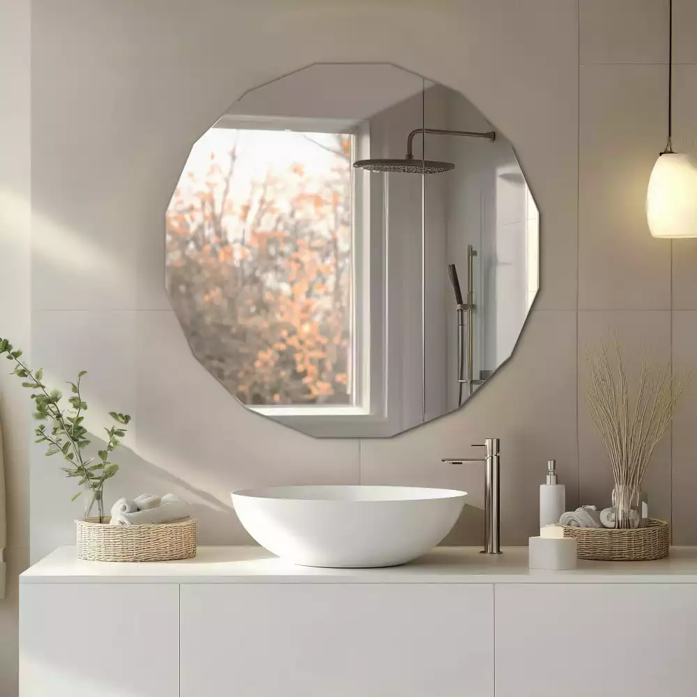 Miroir mural moderne polygonal
