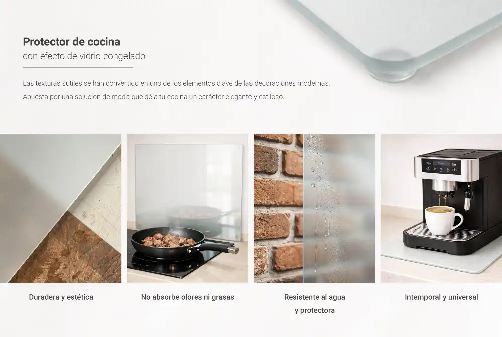 Protège-plaque de cuisson carré semi-transparent
