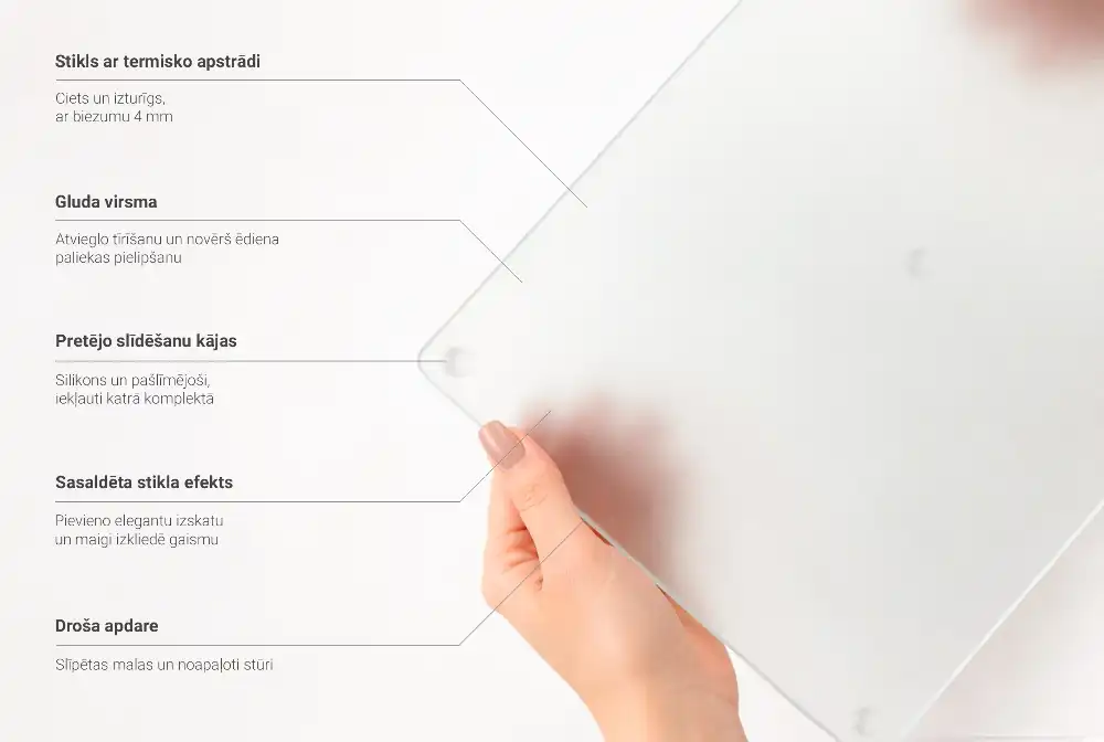 Cache-plaque de cuisson double semi-transparent