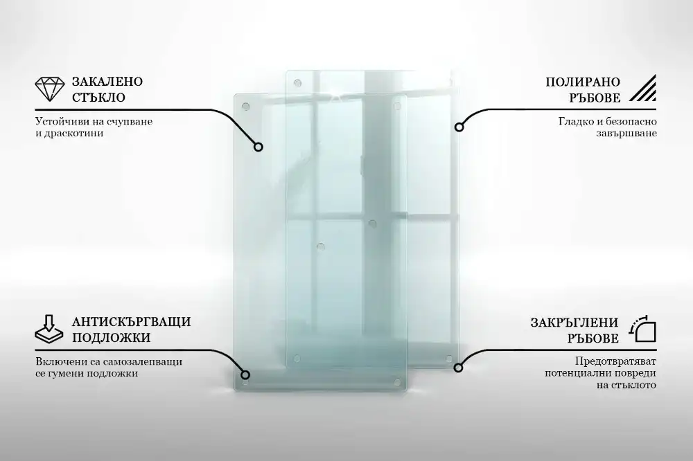 Protège-plaque de cuisson en verre transparent