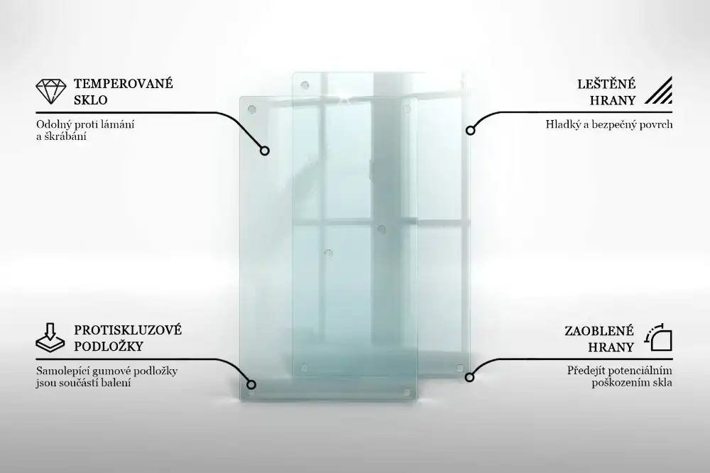 Protège-plaque de cuisson en verre transparent