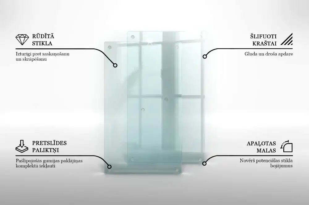 Protège-plaque de cuisson en verre transparent