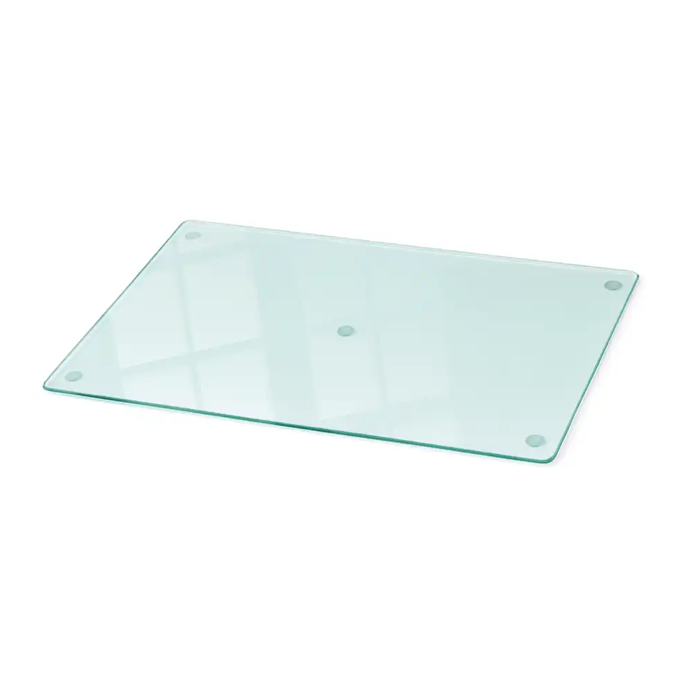 Protège-plaque à induction rectangulaire en verre transparent