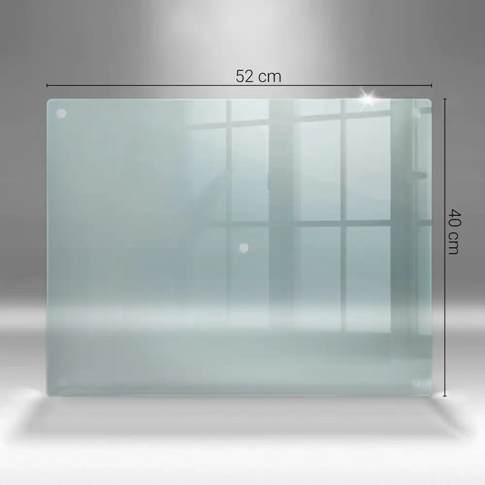 Protège-plaque à induction rectangulaire en verre transparent