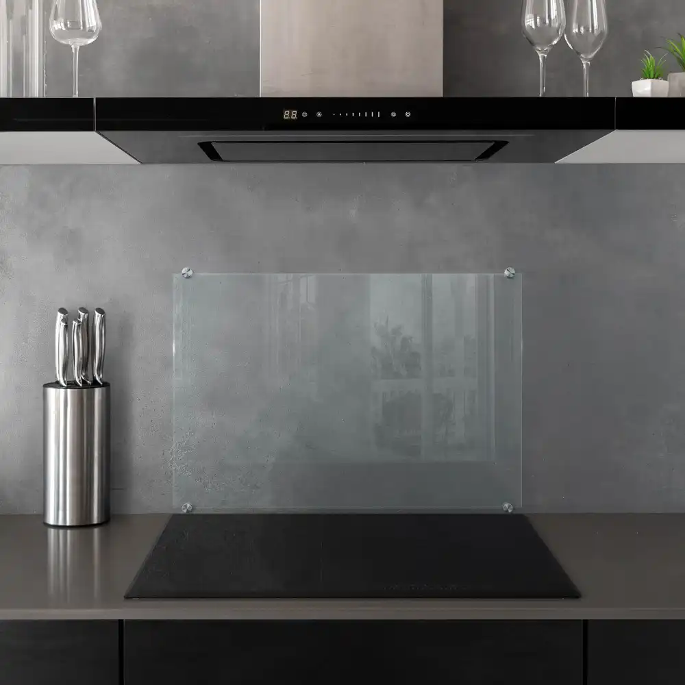 Crédence de cuisine en verre transparent