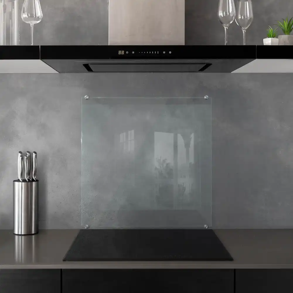 Crédence de cuisine en verre transparent