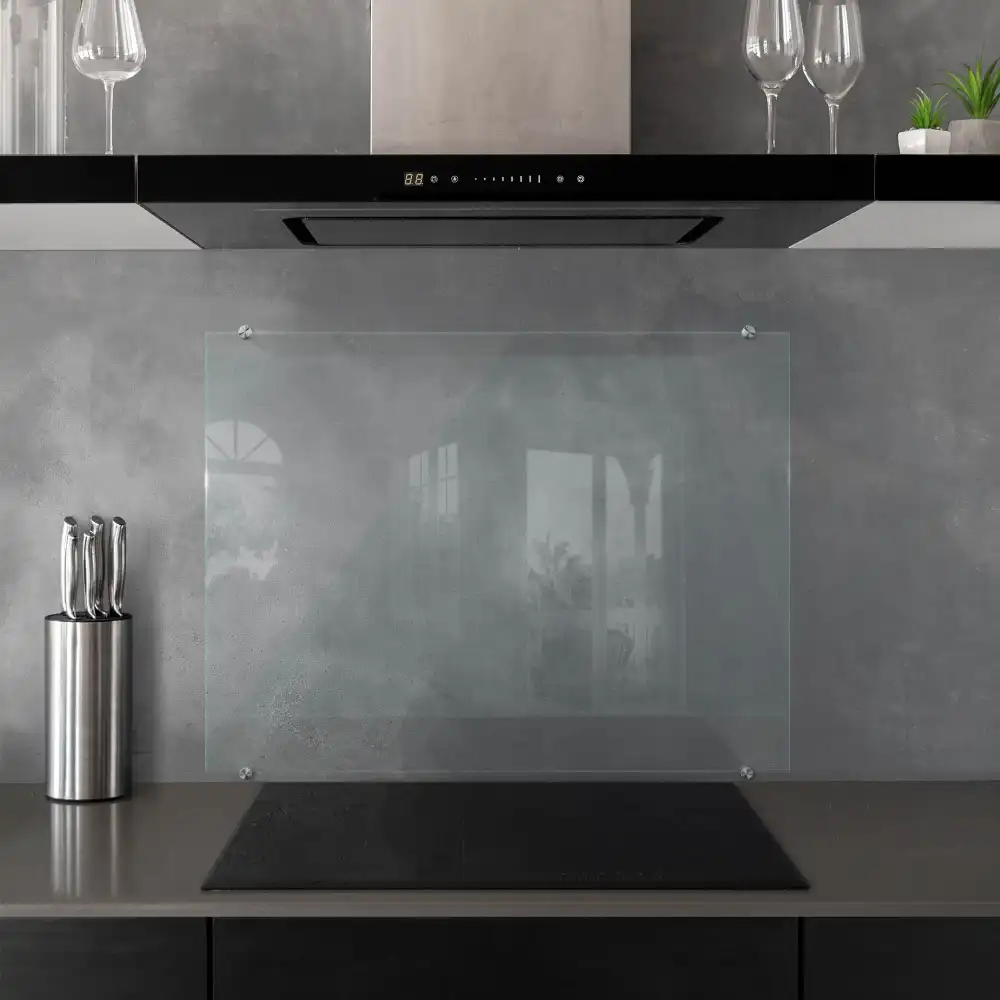 Crédence de cuisine en verre transparent