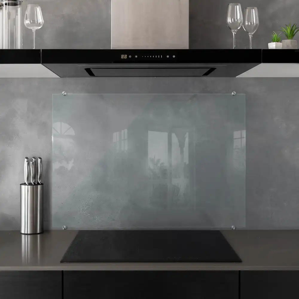 Crédence de cuisine en verre transparent