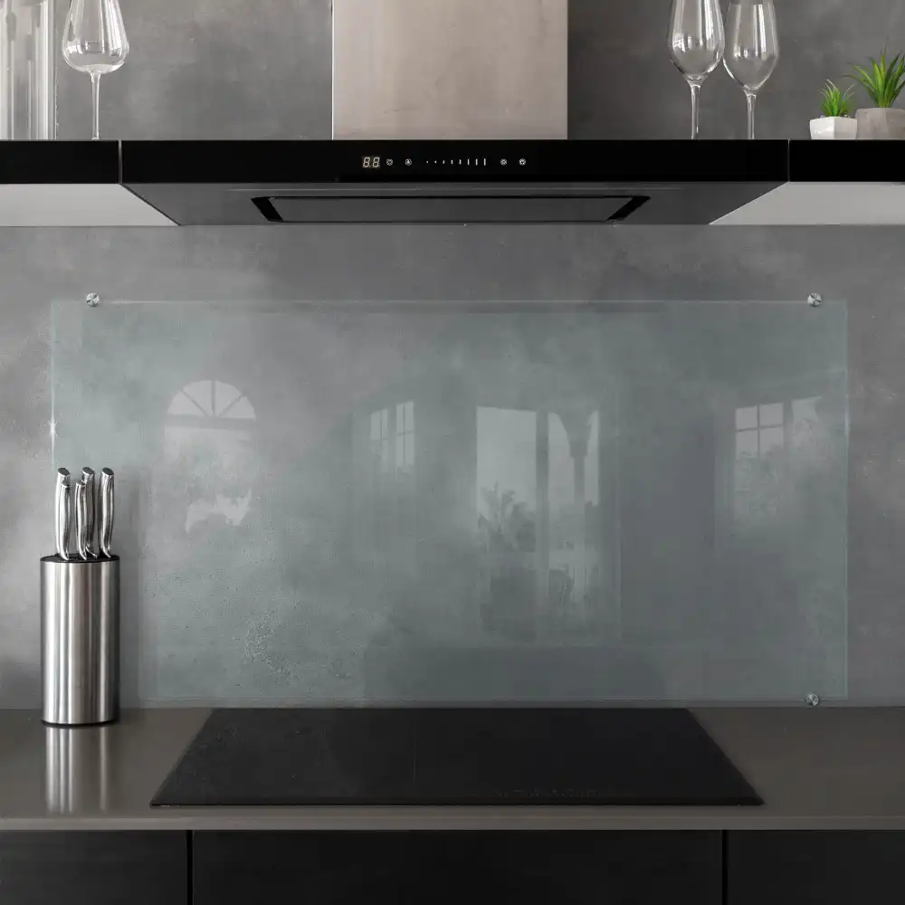 Crédence de cuisine en verre transparent